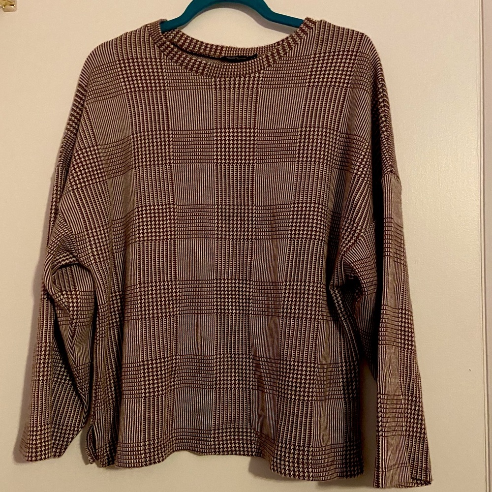 Zara Burgundy Knit Sweater